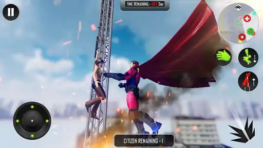 Play Flying Superhero Rope Power  and enjoy Flying Superhero Rope Power with UptoPlay