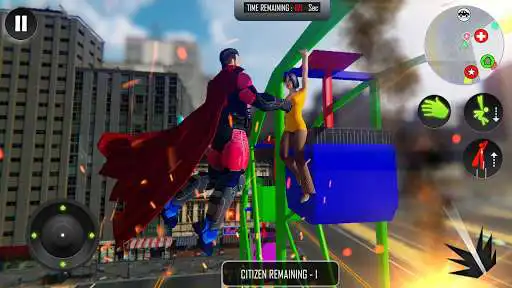 Play Flying Superhero Rope Power as an online game Flying Superhero Rope Power with UptoPlay