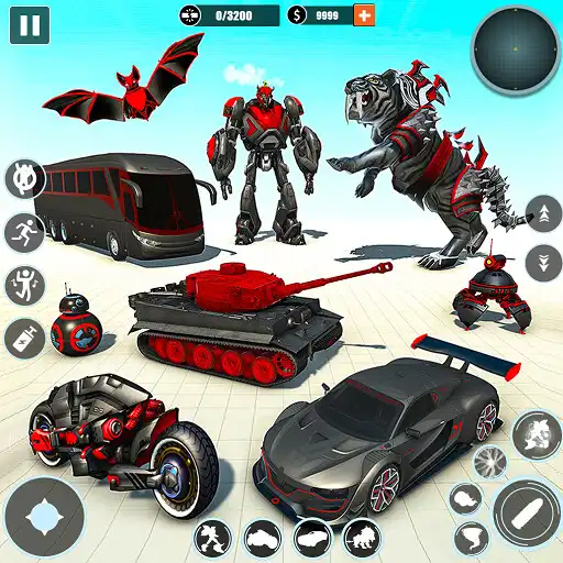 Play Flying Tiger Robot Car Game 3D APK