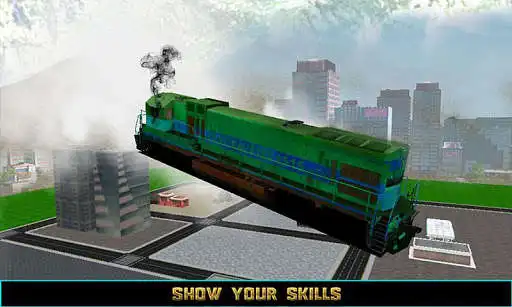 Play Flying Train Driver 3D 2020 as an online game Flying Train Driver 3D 2020 with UptoPlay