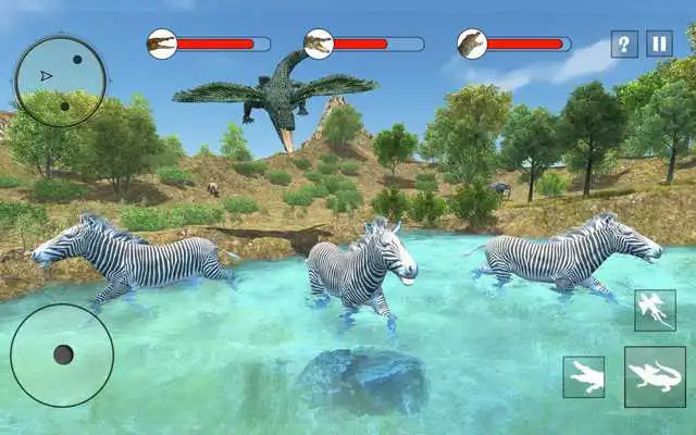 Play Flying Wild Crocodile Attack