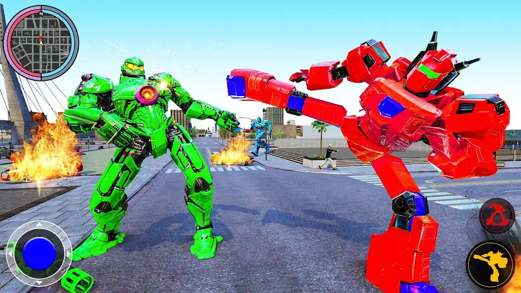 Play Fly Robot Car War: Robot Games as an online game Fly Robot Car War: Robot Games with UptoPlay