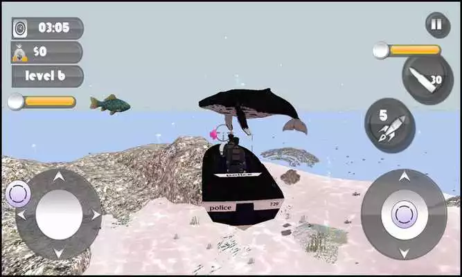 Play Fly Submarine Car: Police Boat