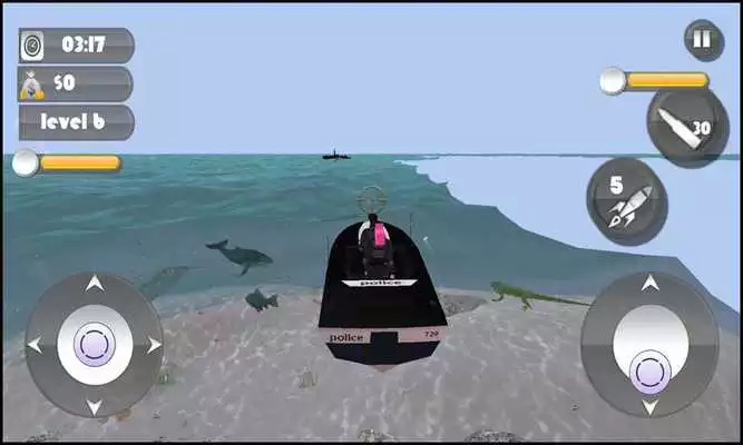 Play Fly Submarine Car: Police Boat