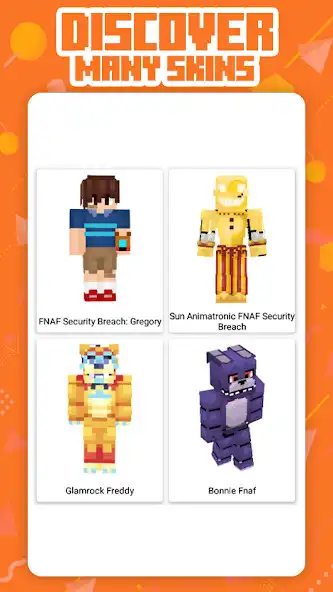 Play FNAF Skin Pack For Minecraft  and enjoy FNAF Skin Pack For Minecraft with UptoPlay