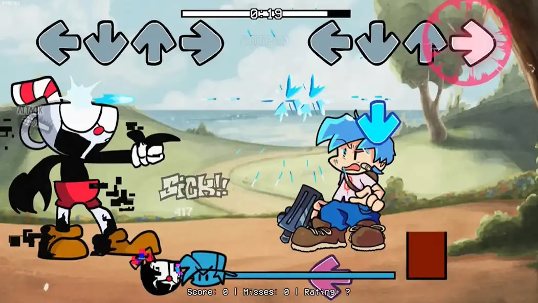 FNF Corrupted Head Game online game with UptoPlay