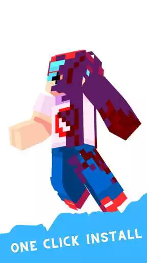 Play FNF Mod Skin for Minecraft pe as an online game FNF Mod Skin for Minecraft pe with UptoPlay