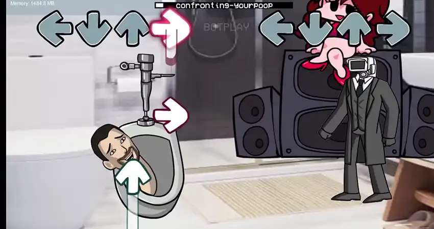 Play FNF Skibidi Toilet Ful Mod V2 as an online game FNF Skibidi Toilet Ful Mod V2 with UptoPlay