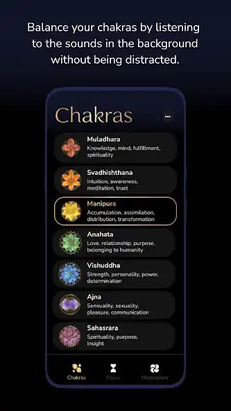 Play Focris - My chakra meditation as an online game Focris - My chakra meditation with UptoPlay
