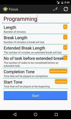 Play Focus - Pomodoro Technique