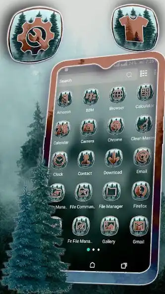 Play Foggy Forest Theme Launcher as an online game Foggy Forest Theme Launcher with UptoPlay
