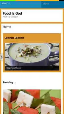 Play FOOD IS GOD Website App