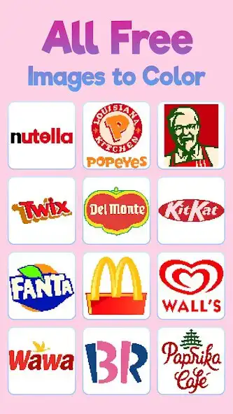 Play Food Logo Art Color by Number  and enjoy Food Logo Art Color by Number with UptoPlay