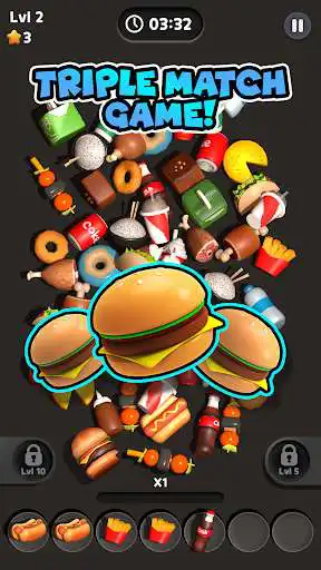 Play Food Match 3D: Tile Puzzle  and enjoy Food Match 3D: Tile Puzzle with UptoPlay