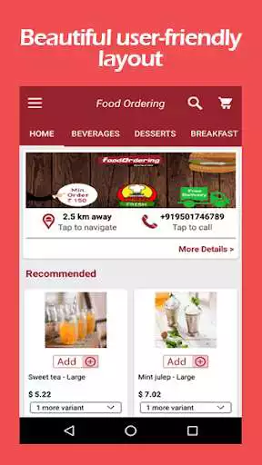 Play Food Ordering - Restaurant India App Demo