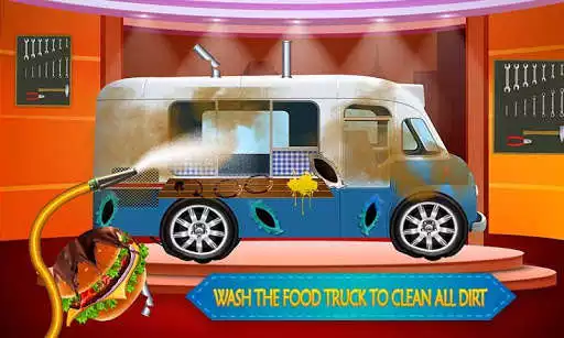 Play Food Truck Wash & Clean up: Cleaning Games as an online game Food Truck Wash & Clean up: Cleaning Games with UptoPlay