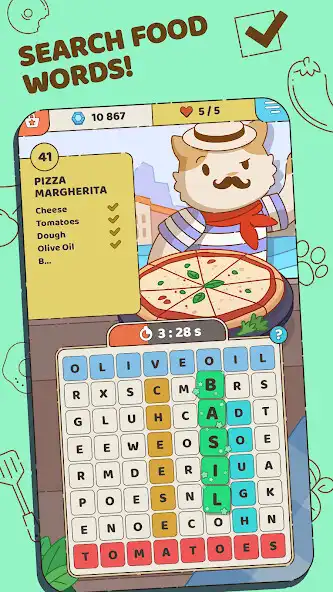 Play Food Words: Cooking Cat Puzzle  and enjoy Food Words: Cooking Cat Puzzle with UptoPlay