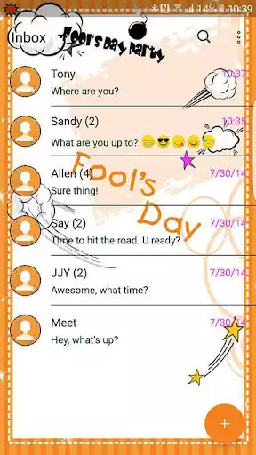 Play Fool Day Skin (Next SMS) as an online game Fool Day Skin (Next SMS) with UptoPlay