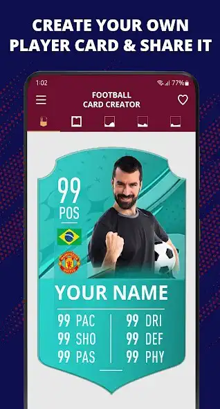 Play Football Card Creator  and enjoy Football Card Creator with UptoPlay