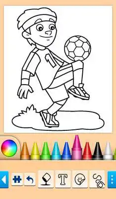 Play Football coloring book game Play Football coloring book game