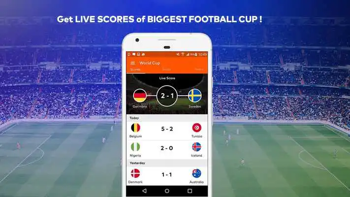 Play Football Cup 18 - WC Livescores, WC Goals, News