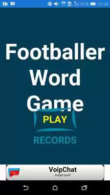 Play Footballer Word Game Play Footballer Word Game
