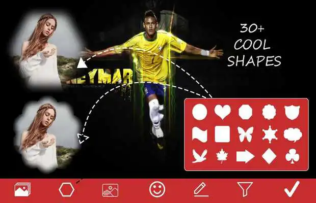 Play Football Game photo editor with Brazil Players