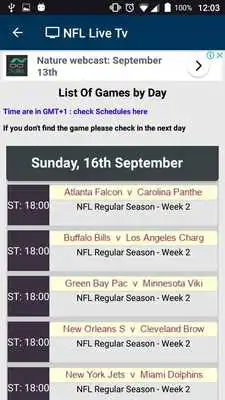 Play Football games Live, TV Listings Guide