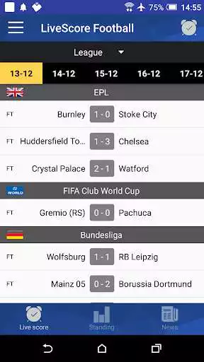 Play Football Live Scores Today