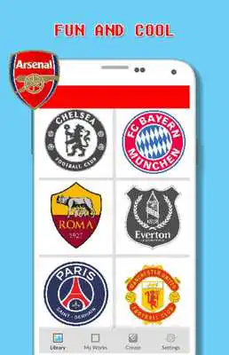 Play Football Logo Coloring By Number - Pixel