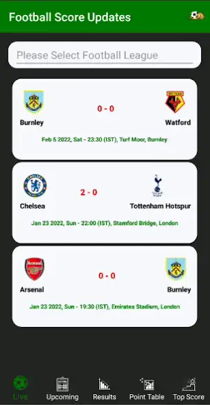 Play Football Score Live 2022 as an online game Football Score Live 2022 with UptoPlay