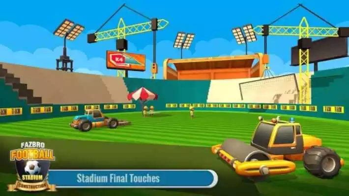 Play Football Stadium Builder Construction Crane Game