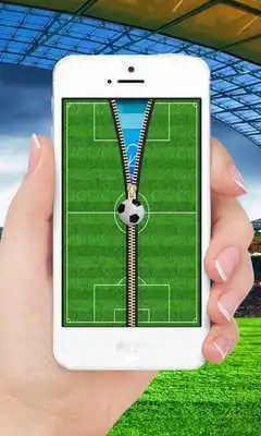 Play Football Wallpaper Zipper Lock