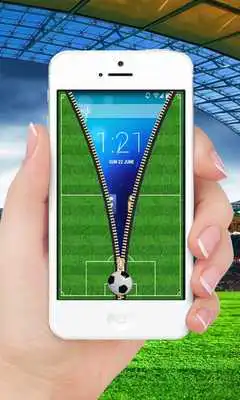 Play Football Wallpaper Zipper Lock