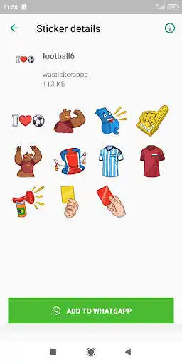Play Football WASticker as an online game Football WASticker with UptoPlay