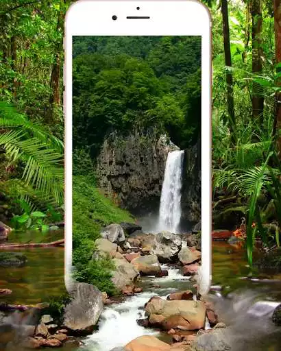 Play Forest Waterfall Live Wallpaper as an online game Forest Waterfall Live Wallpaper with UptoPlay