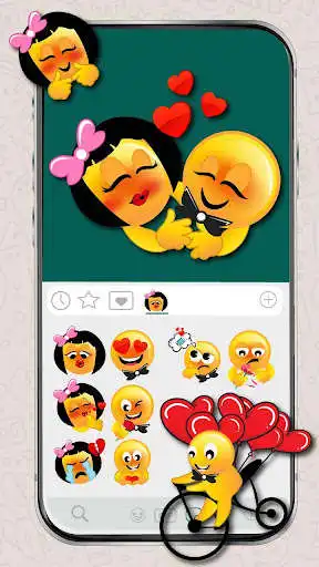 Play Forever In Love Emoji Stickers  and enjoy Forever In Love Emoji Stickers with UptoPlay