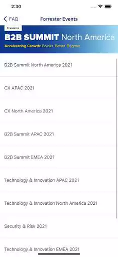 Play Forrester Events App as an online game Forrester Events App with UptoPlay