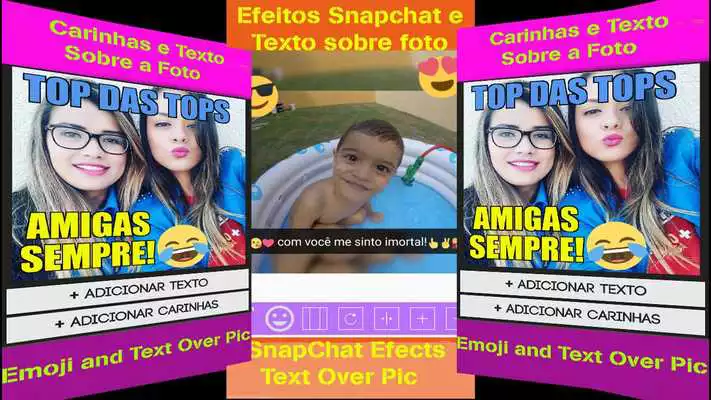 Play Foto Efeitos Como No Snap Texto e Carinhas Na Foto