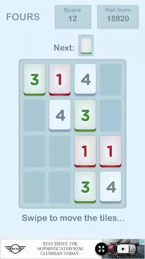 Play Fours - Number Matching Game as an online game Fours - Number Matching Game with UptoPlay
