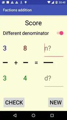 Play Fractions addition