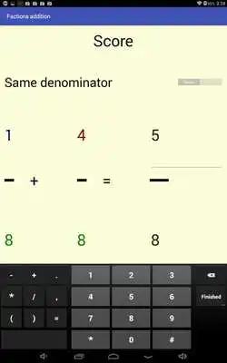 Play Fractions addition