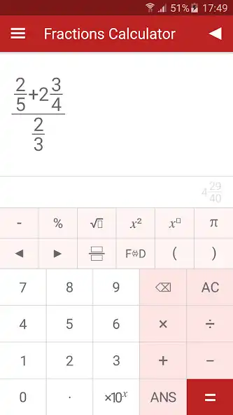 Play Fractions Calculator Pro as an online game Fractions Calculator Pro with UptoPlay