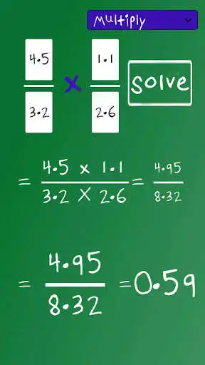 Play Fractions Calculator / Solve Fractions Operations  and enjoy Fractions Calculator / Solve Fractions Operations with UptoPlay