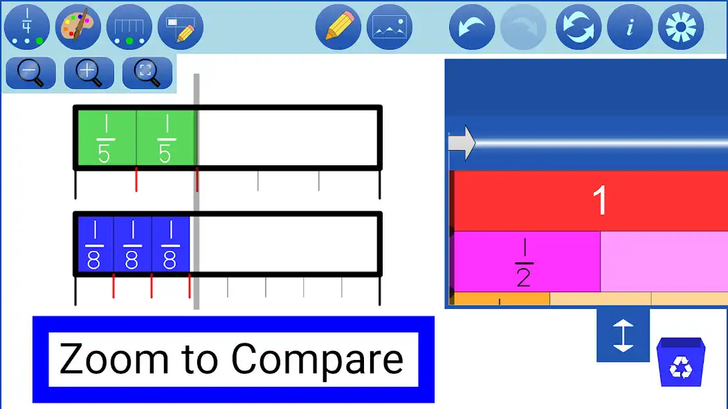 Play Fraction Strips by mathies as an online game Fraction Strips by mathies with UptoPlay