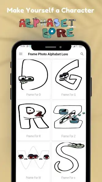 Play Frame Photo Alphabet Lore  and enjoy Frame Photo Alphabet Lore with UptoPlay