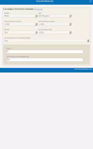 Play APK Framingham Risk Score Calci  and enjoy Framingham Risk Score Calci with UptoPlay com.hiox.FrghRkSceCalcul