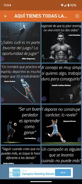 Play Frases motivadoras de deporte as an online game Frases motivadoras de deporte with UptoPlay