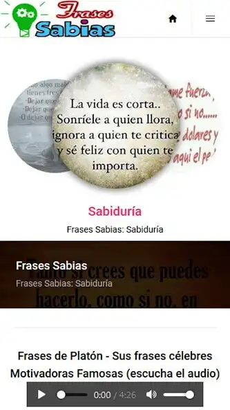 Play FRASES SABIAS y FRASES INTELIGENTES as an online game FRASES SABIAS y FRASES INTELIGENTES with UptoPlay