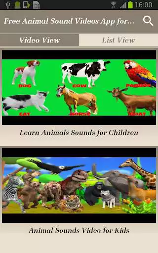 Play Free Animal Sound Videos App for Children  Kids